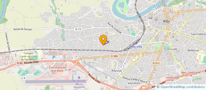 localisation de l'entreprise PAGE DE REVEIL à ALBI