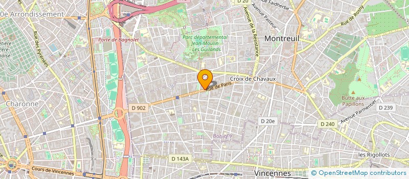 localisation de l'entreprise PAGE ET IMAGE  MONTREUIL