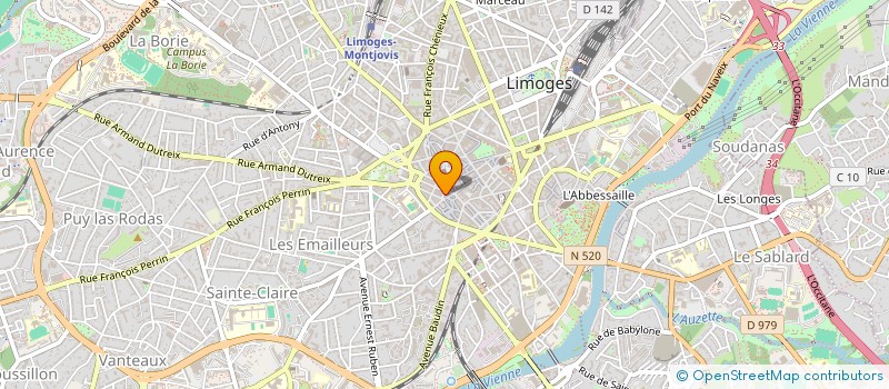 localisation de l'entreprise PAGE ET PLUME à LIMOGES