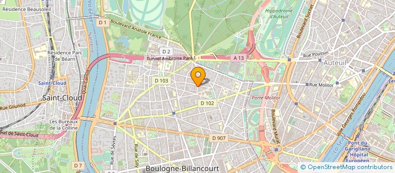 localisation de l'entreprise PAGE PARFUMS à BOULOGNE-BILLANCOURT