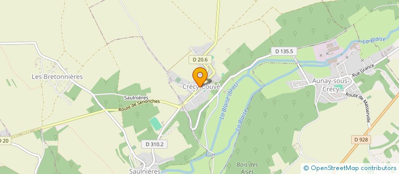 localisation de l'entreprise PAGE POMPADOUR à CRECY-COUVE