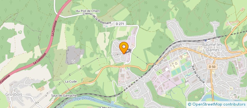 localisation de l'entreprise PAGE SARL à BAUME-LES-DAMES