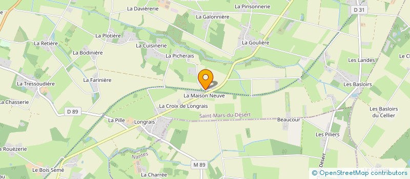 localisation de l'entreprise PAGEAU VITRAGE AUTO à LE CELLIER