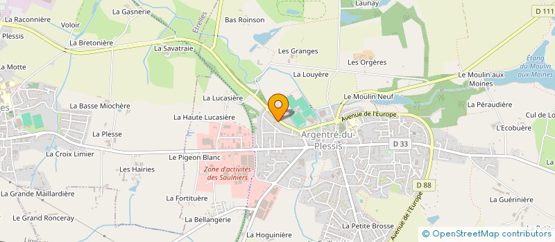 localisation de l'entreprise PAGEM  ARGENTRE-DU-PLESSIS