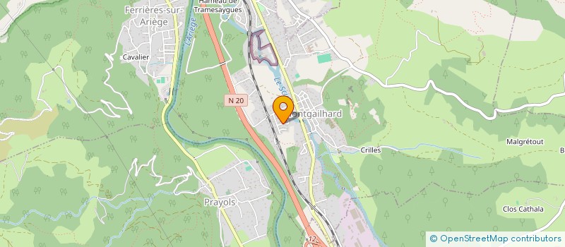 localisation de l'entreprise PAGES à MONTGAILHARD