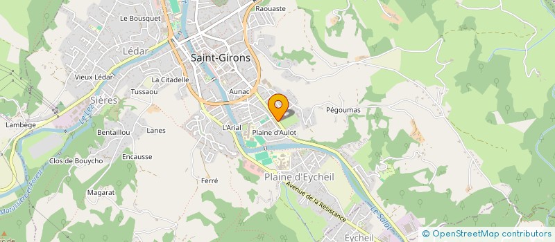 localisation de l'entreprise PAGES ADOUE MATERIAUX à SAINT-GIRONS