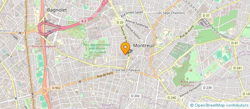 localisation de l'entreprise PAGES SOLIDAIRES à MONTREUIL