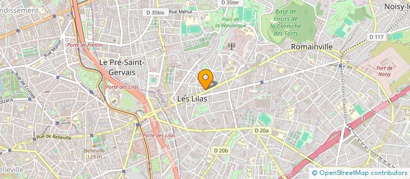 localisation de l'entreprise PAGINATION à LES LILAS