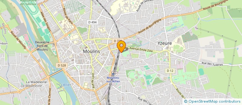 localisation de l'entreprise PAGNON MOULINS à MOULINS