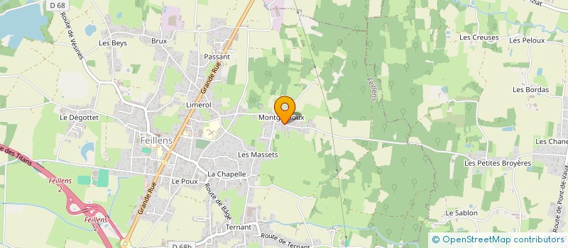 localisation de l'entreprise PAGNON TP à FEILLENS