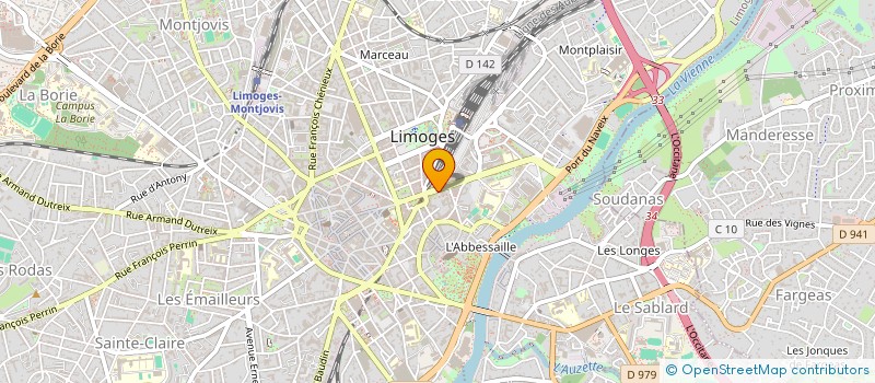 localisation de l'entreprise PAGUENAUD à LIMOGES