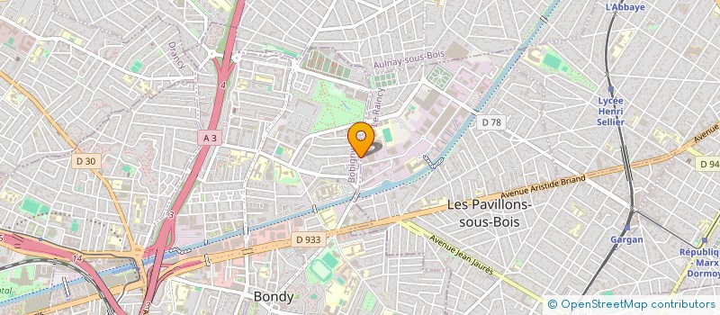 localisation de l'entreprise PAIDOS 93 ENFANTS  BONDY