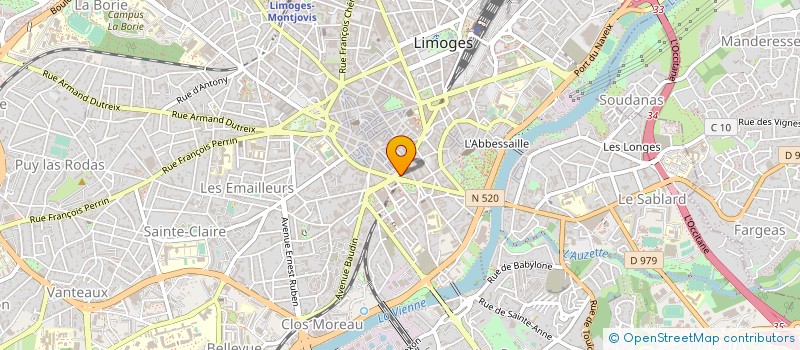localisation de l'entreprise PAILLARD à LIMOGES