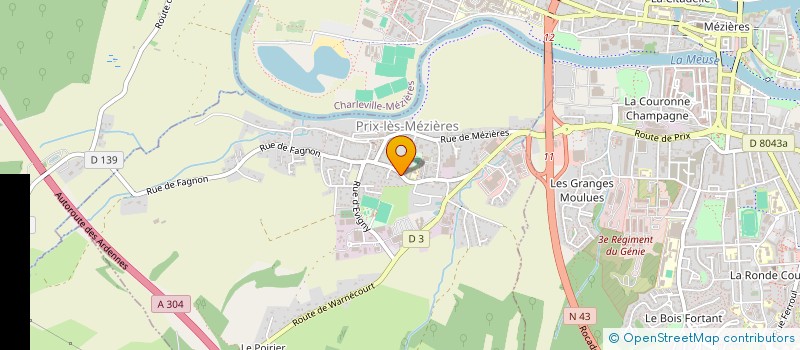 localisation de l'entreprise PAILLAS LAURENT EURL à PRIX-LES-MEZIERES