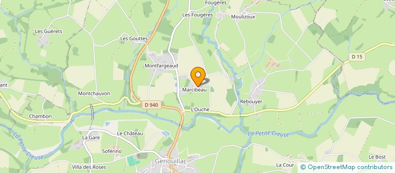 localisation de l'entreprise PAILLE BELOT FOURRAGES  GENOUILLAC