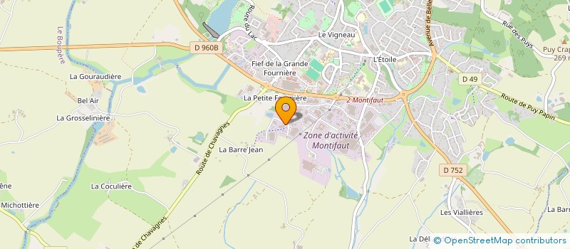 localisation de l'entreprise PAILLOU  POUZAUGES