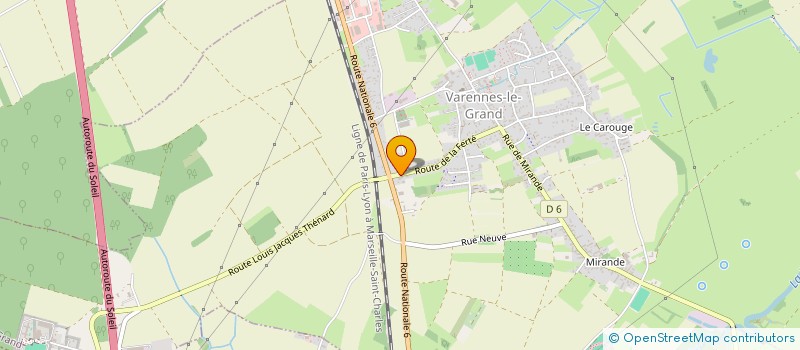 localisation de l'entreprise PAILLOUX SAS à VARENNES-LE-GRAND