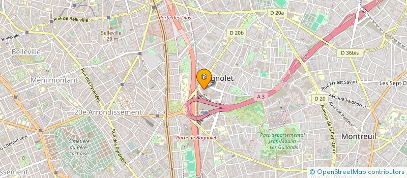 localisation de l'entreprise PAIMSERVICE à BAGNOLET