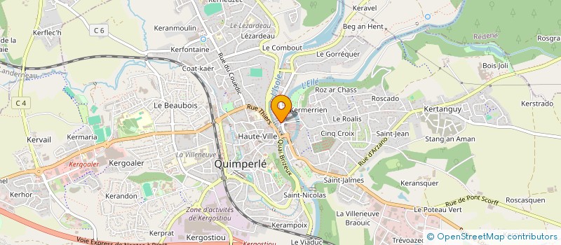 localisation de l'entreprise PAIN BEURRE à QUIMPERLE