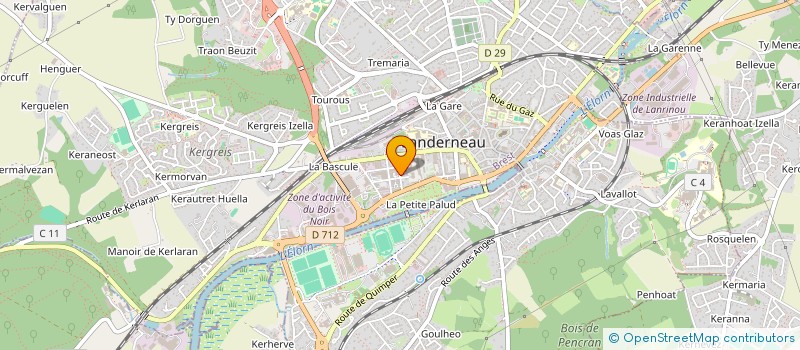 localisation de l'entreprise PAIN BEURRE ET GOURMANDISES à LANDERNEAU