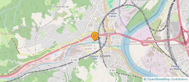 localisation de l'entreprise PAIN CHAUD A TOUTE HEURE à GIVORS