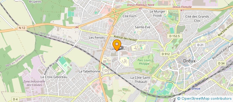 localisation de l'entreprise PAIN CHAUD DE L'EUROPE à DREUX