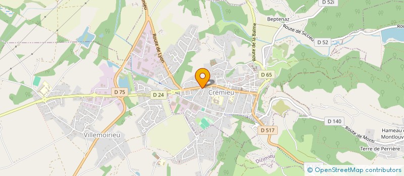 localisation de l'entreprise PAIN & CHOCOLAT à CREMIEU