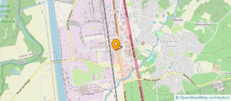 localisation de l'entreprise PAIN D'ANGE  SALAISE-SUR-SANNE