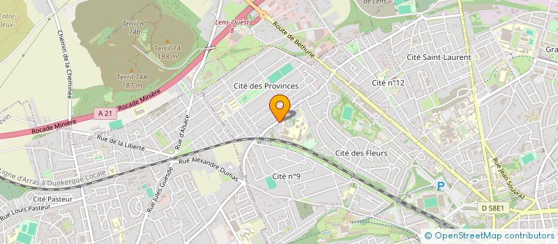 localisation de l'entreprise PAIN DORE à LENS