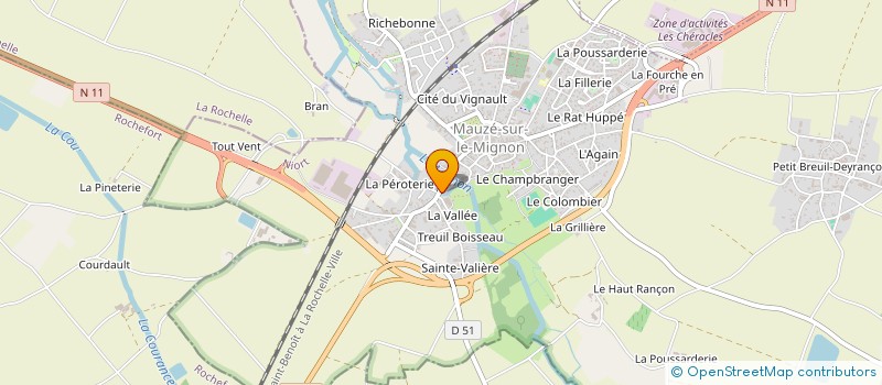 localisation de l'entreprise PAIN MIGNON  MAUZE-SUR-LE-MIGNON