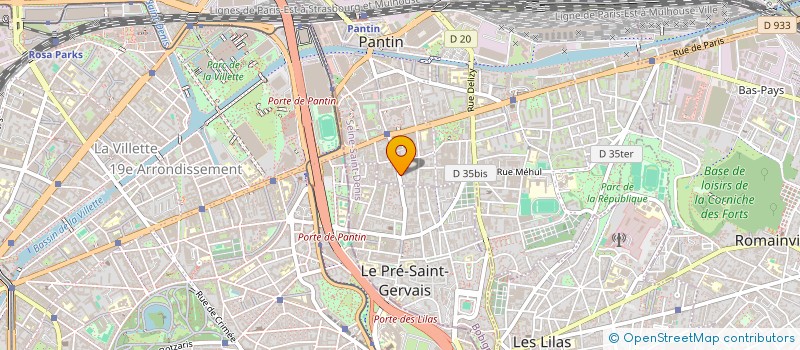 localisation de l'entreprise PAIN PERDU PRODUCTION  PANTIN