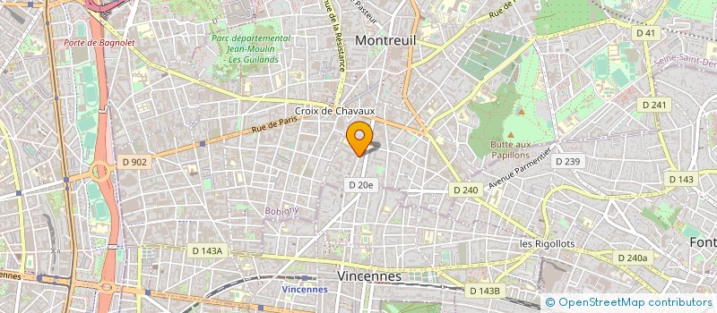 localisation de l'entreprise PAIN PLUS à MONTREUIL