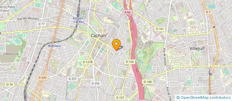 localisation de l'entreprise PAIN ROSES CHANSONS  CACHAN