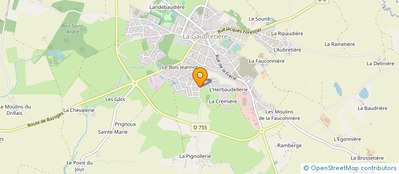 localisation de l'entreprise PAIN SORIN à LA GAUBRETIERE