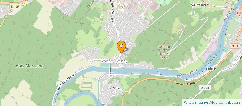 localisation de l'entreprise PAINS & DELICES  AVANNE-AVENEY