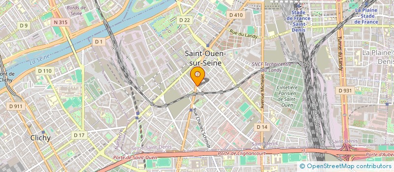 localisation de l'entreprise PAINS DES DELICES à SAINT-OUEN-SUR-SEINE