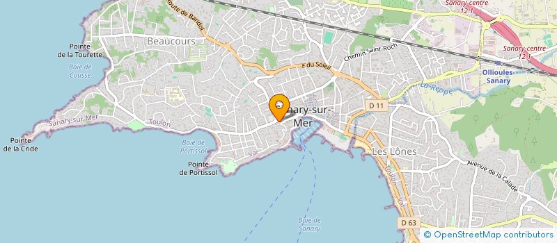 localisation de l'entreprise PAINS ET DOUCEURS à SANARY-SUR-MER