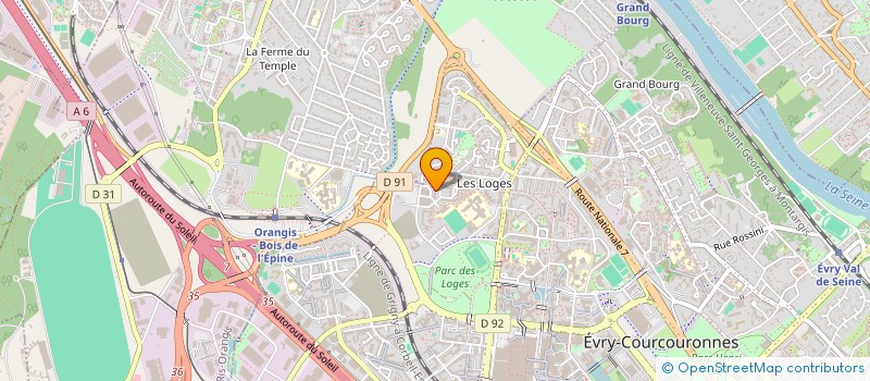 localisation de l'entreprise PAINS ET FANTAISIES à EVRY-COURCOURONNES