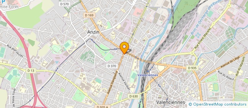 localisation de l'entreprise PAINS ET GATEAUX AU BLE' DORE'  VALENCIENNES