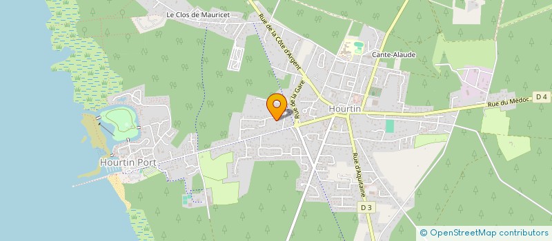 localisation de l'entreprise PAINS ET GOURMANDISES  HOURTIN