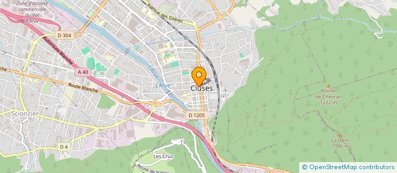 localisation de l'entreprise PAINS & GOURMANDISES PAYS DU MONT BLANC  CLUSES