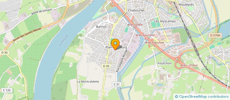 localisation de l'entreprise PAINT BALL EVASION à ARLES