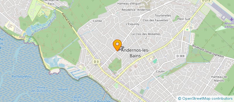 localisation de l'entreprise PAINT BALL TEAM à ANDERNOS-LES-BAINS