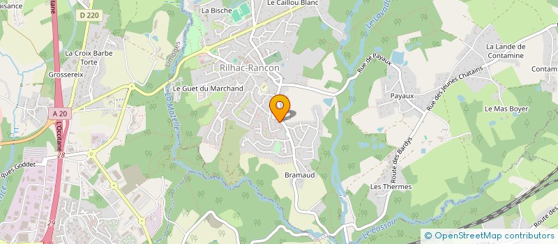 localisation de l'entreprise PAINTBALL CLUB DE SAINT VAURY  RILHAC-RANCON