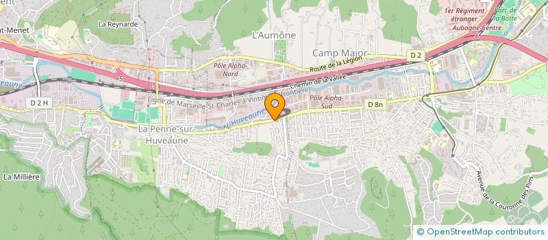 localisation de l'entreprise PAINTBALL STORE MARSEILLE  LA PENNE-SUR-HUVEAUNE