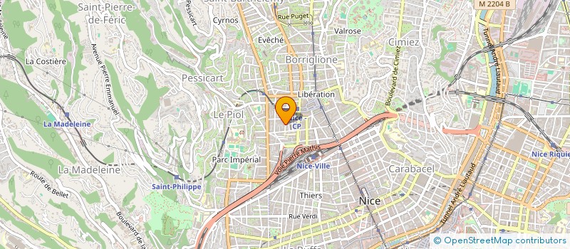 localisation de l'entreprise PAIOUN 18 à NICE