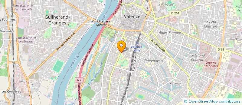 localisation de l'entreprise PAJ CHIRURGIEN DENTISTE  VALENCE