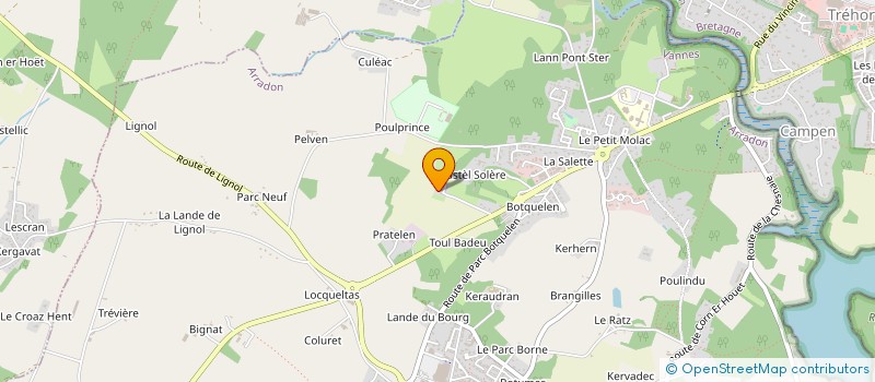 localisation de l'entreprise PAJARIC  ARRADON