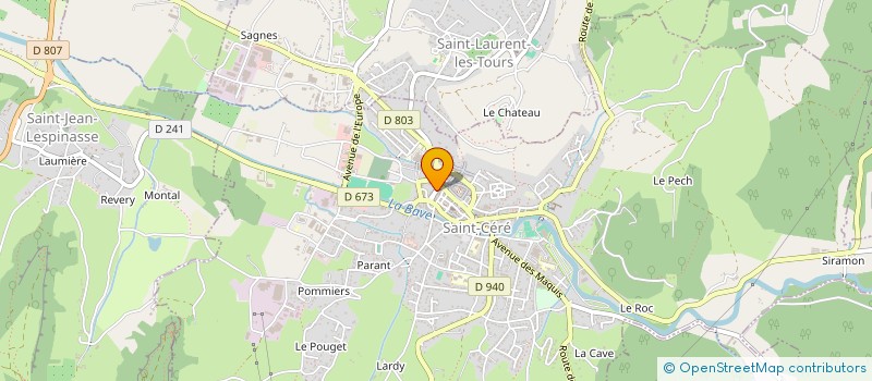 localisation de l'entreprise PAJE  SAINT-CERE