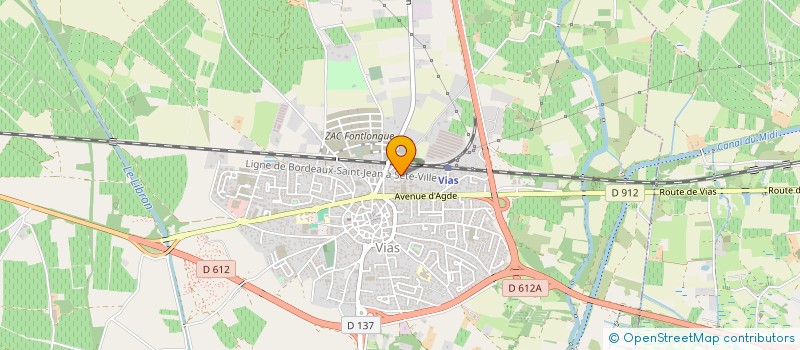 localisation de l'entreprise PAJEAN à VIAS